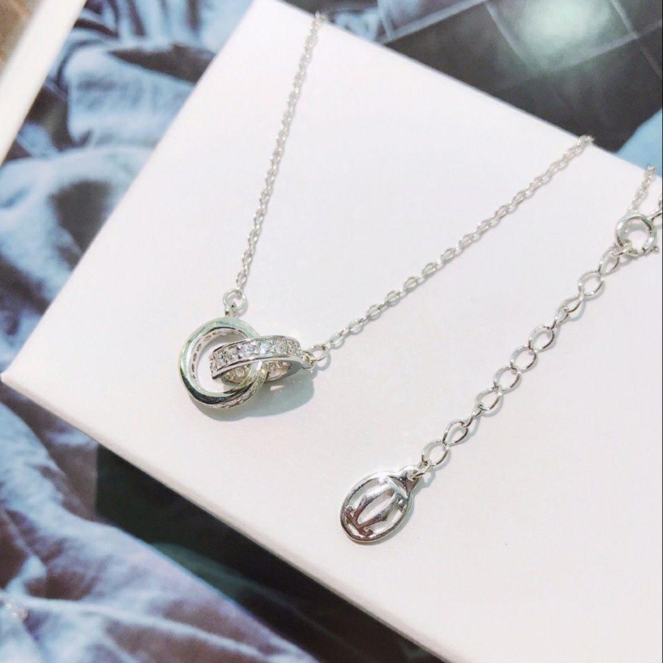 シルバー ネックレス 輝きリング シルバーネックレス