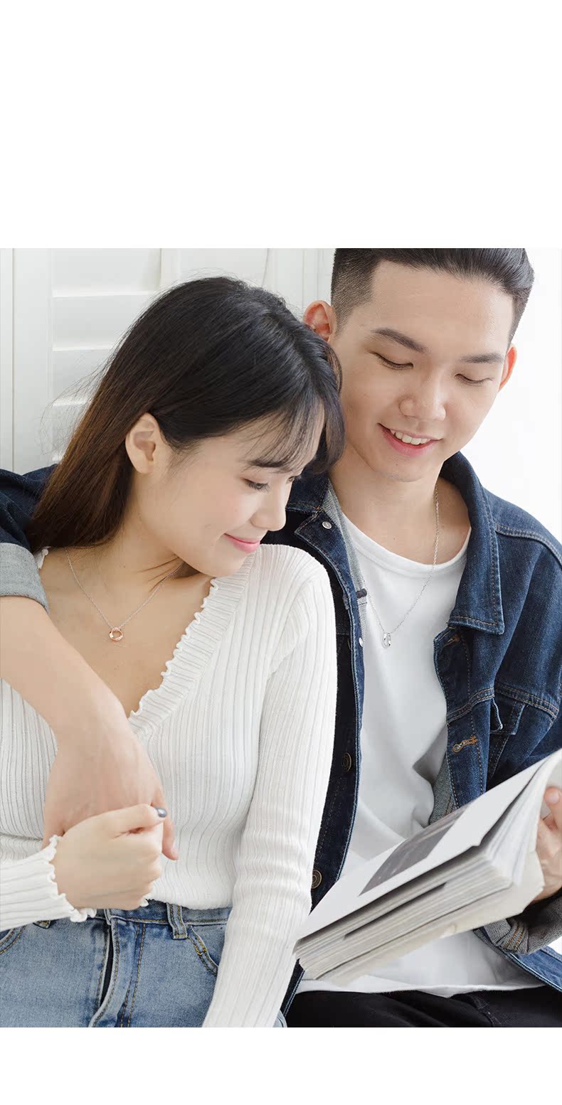 シルバー ネックレス 永遠の絆 ねじれリングペンダント ペア