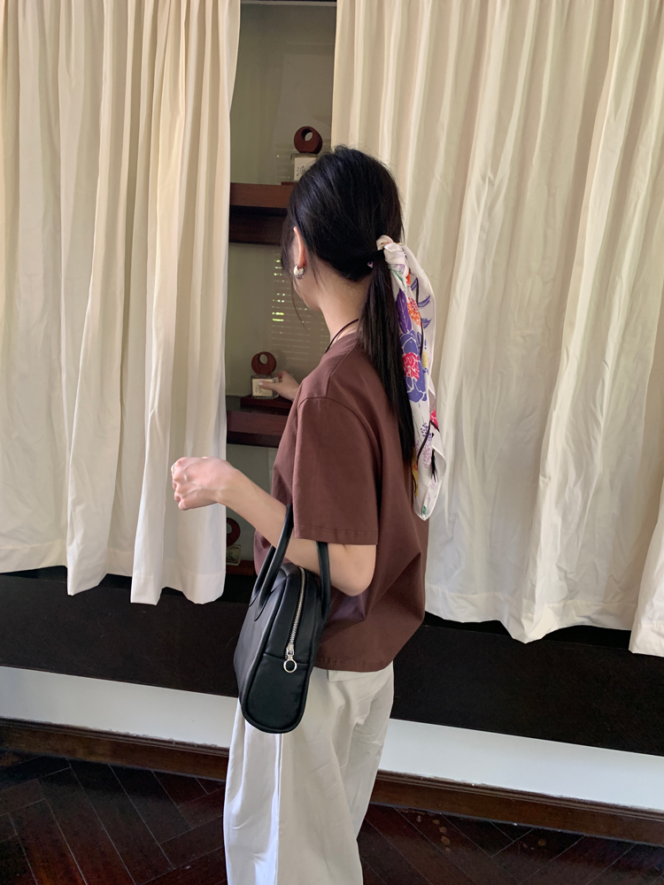 無地 シャツ シンプル リラックス ゆったり半袖シャツ