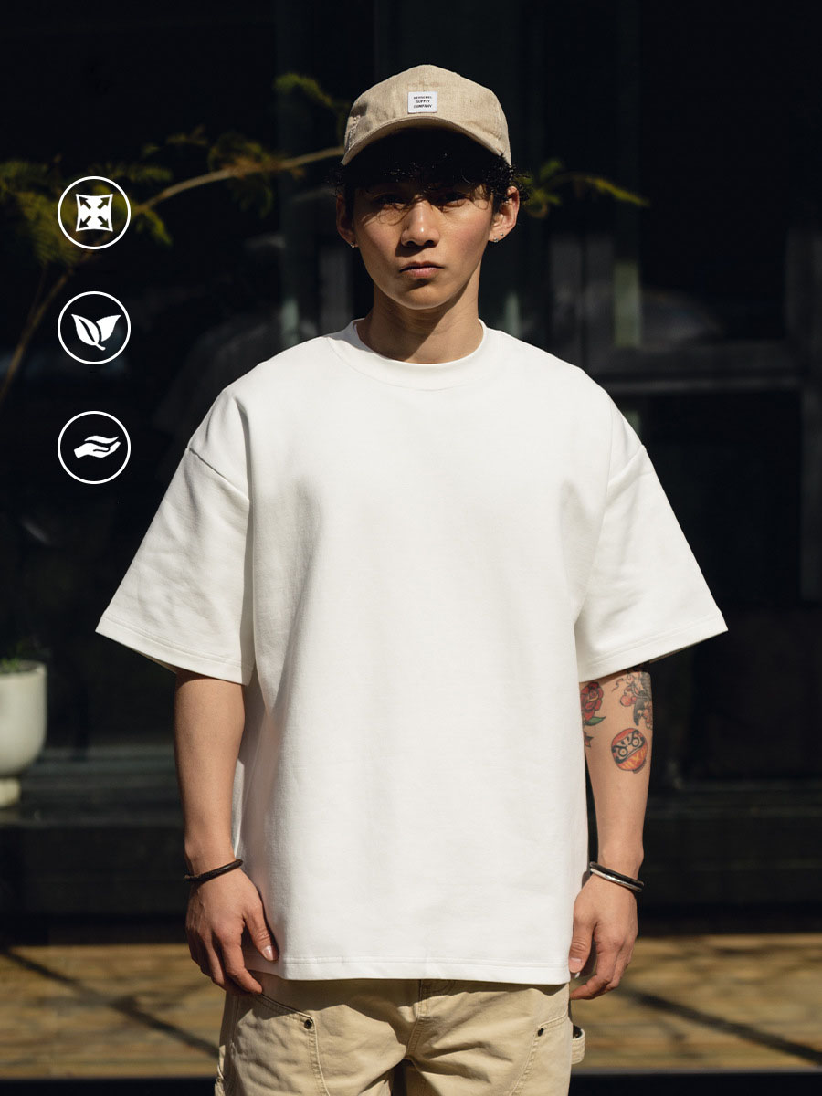 無地 Tシャツ 男女兼用 無地 半袖シャツ ゆったりシルエット 白