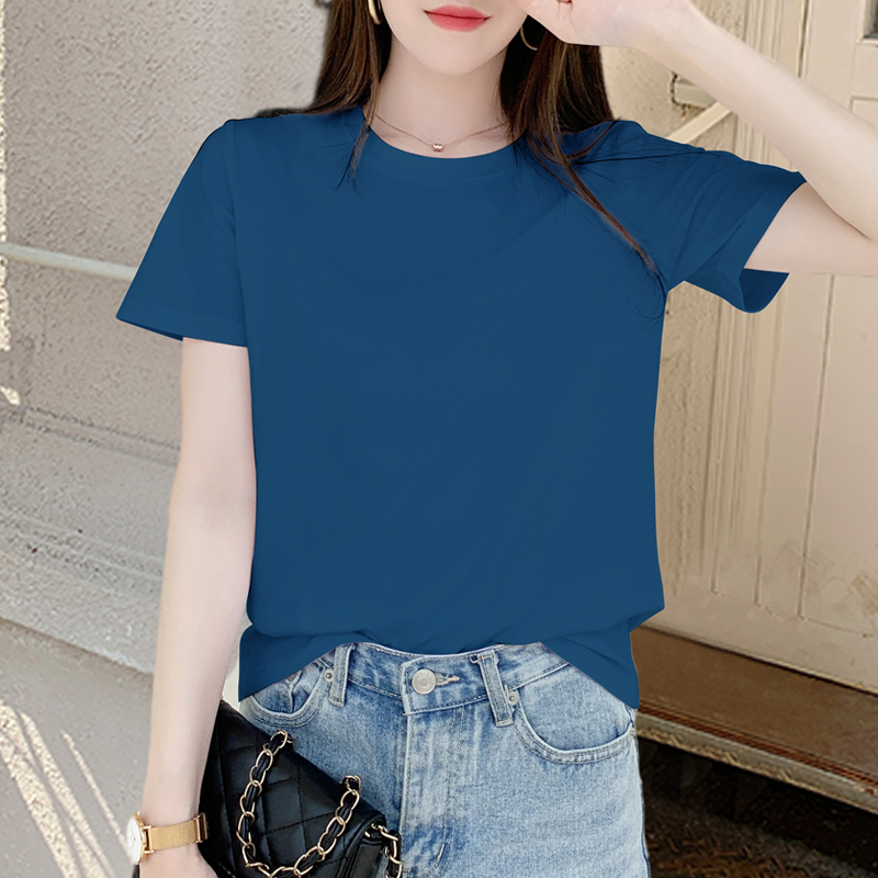 無地 Tシャツ 無地 Tシャツ シンプル丸首ベーシック半袖Tシャツ