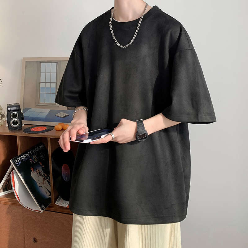 無地 Tシャツ ゆったりオーバーサイズ 半袖無地ティーシャツ
