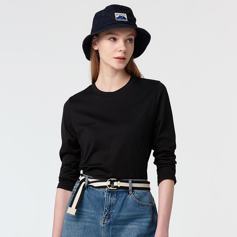 無地 Tシャツ ベーシック長袖無地トップス