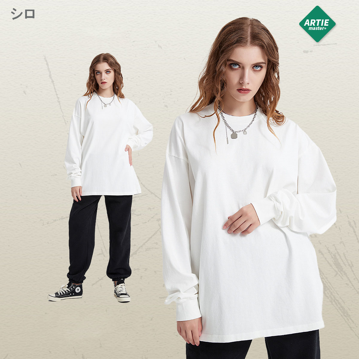 無地 Tシャツ 無地長袖シャツ男女兼用カジュアル秋冬全9色