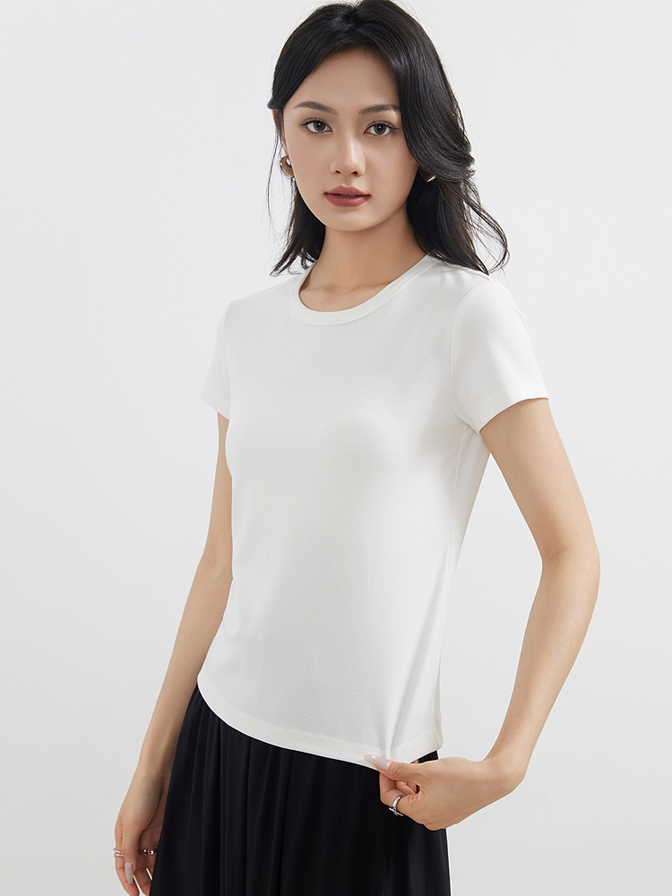 無地 Tシャツ なめらか肌触り シンプル半袖
