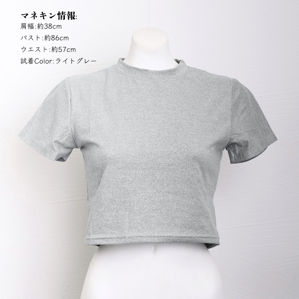 無地 Tシャツ ショート丈無地半袖シャツ へそ出し8色展開 夏