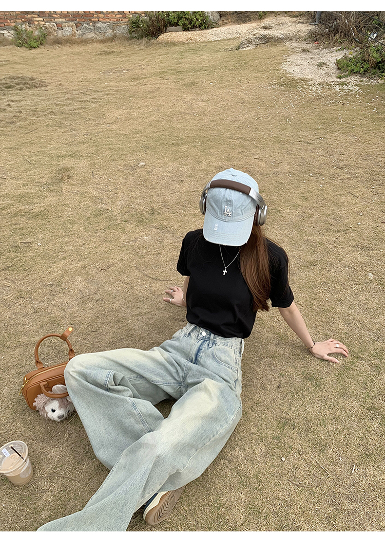 無地 Tシャツ シンプル快適リラックス半袖