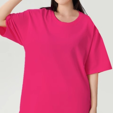 無地 シャツ シンプル コットン クルーネック ゆったりTシャツ
