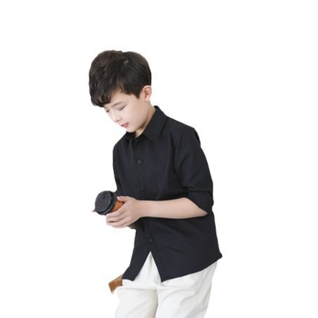 無地シャツ キッズ 上品モダン子供用フォーマルシャツ
