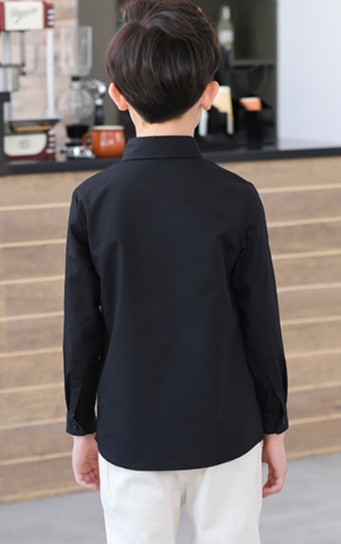 無地シャツ キッズ 上品モダン子供用フォーマルシャツ
