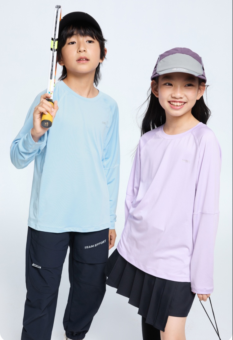 無地 Tシャツ キッズ 長袖ゆったりフレッシュ素材キッズシャツ