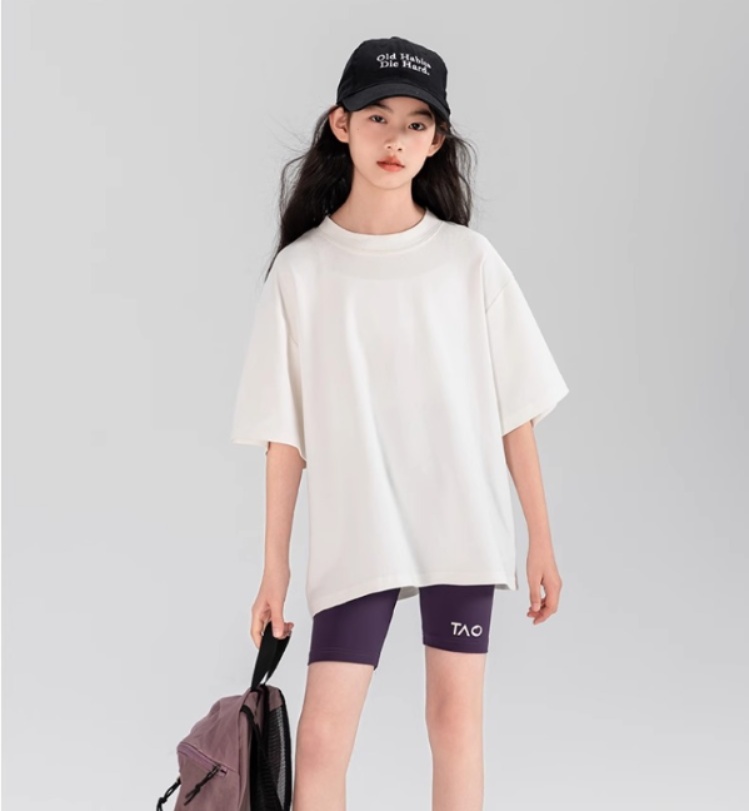 無地 Tシャツ キッズ ゆったりシルエット 軽やか無地半袖シャツ