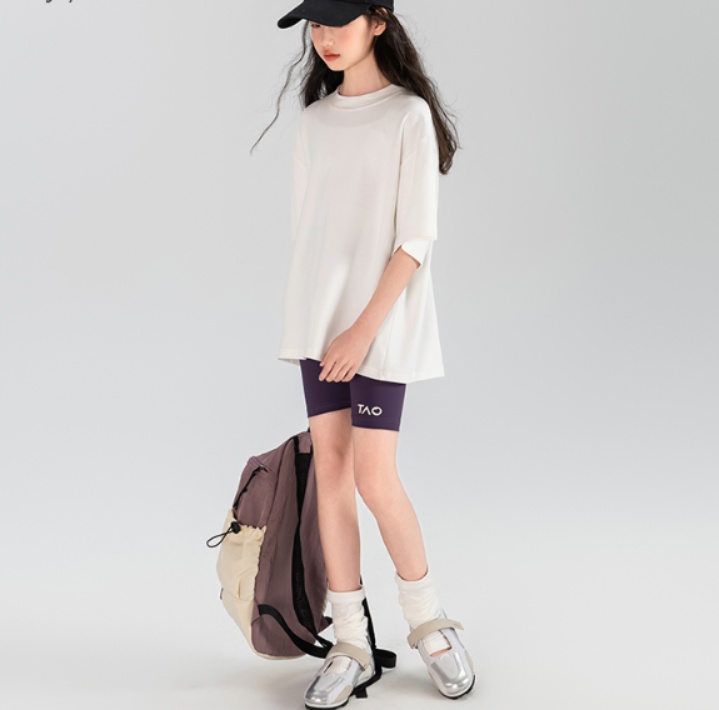 無地 Tシャツ キッズ ゆったりシルエット 軽やか無地半袖シャツ
