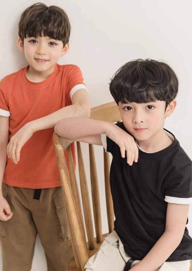無地 Tシャツ キッズ やわらか素材 シンプルティーシャツ