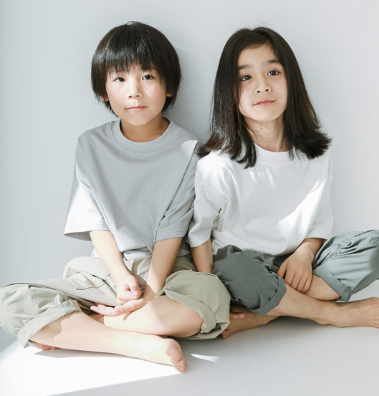 無地 Tシャツ キッズ ゆったりシルエット 無地半袖シャツ