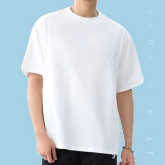 無地 Tシャツ シンプル上質クルーネック半袖シャツ