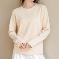 無地 Tシャツ ゆったりシルエット 長袖カットソー