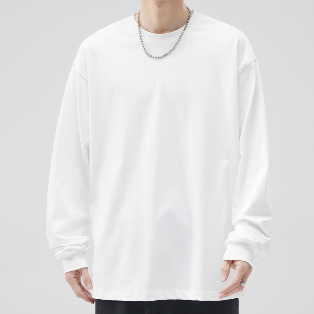 無地 Tシャツ シンプル ゆったりサイズ 長袖カットソー