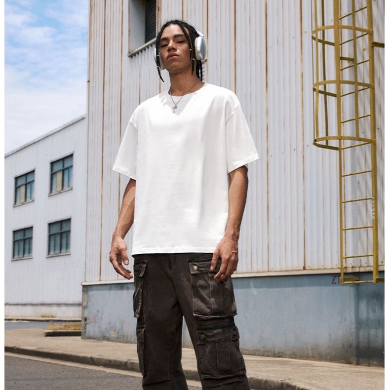 無地 Tシャツ ゆったりシルエット 無地半袖Tシャツ