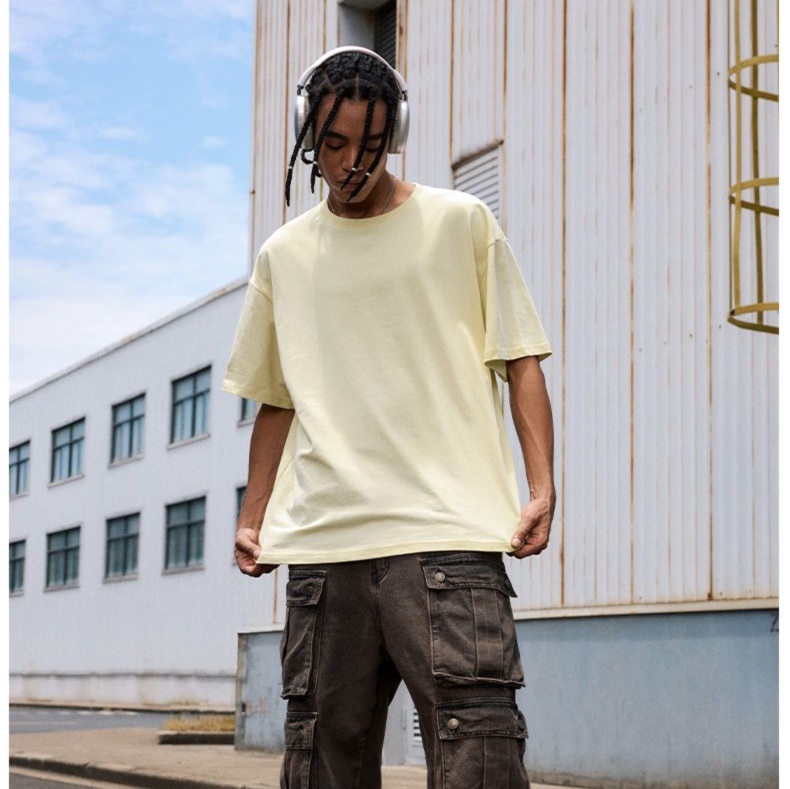 無地 Tシャツ ゆったりシルエット 無地半袖Tシャツ