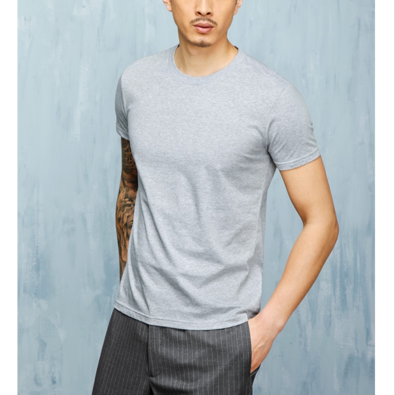 無地 Tシャツ すっきりシルエット 上質コットン半袖