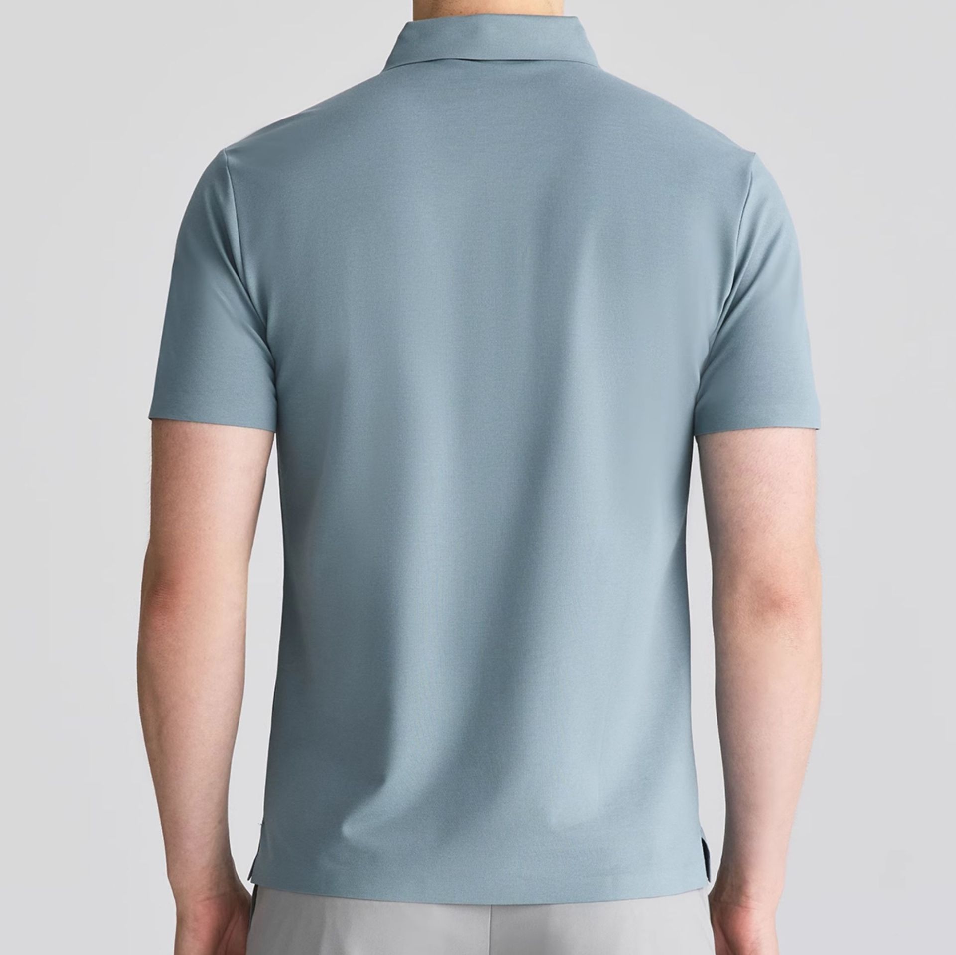 無地 Tシャツ 上質感 スマート襟付きポロシャツ