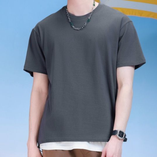 無地 Tシャツ シンプル快適 肌に優しい日常着