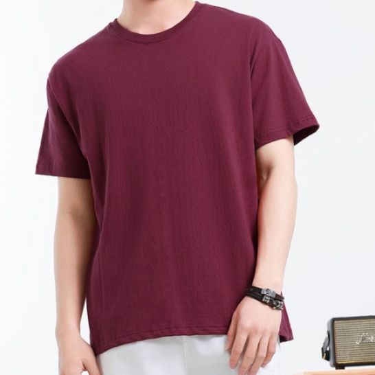 無地 Tシャツ シンプル快適 肌に優しい日常着