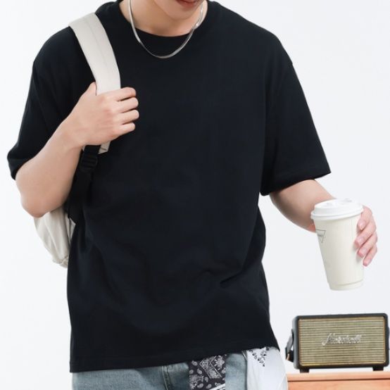 無地 Tシャツ シンプル快適 肌に優しい日常着