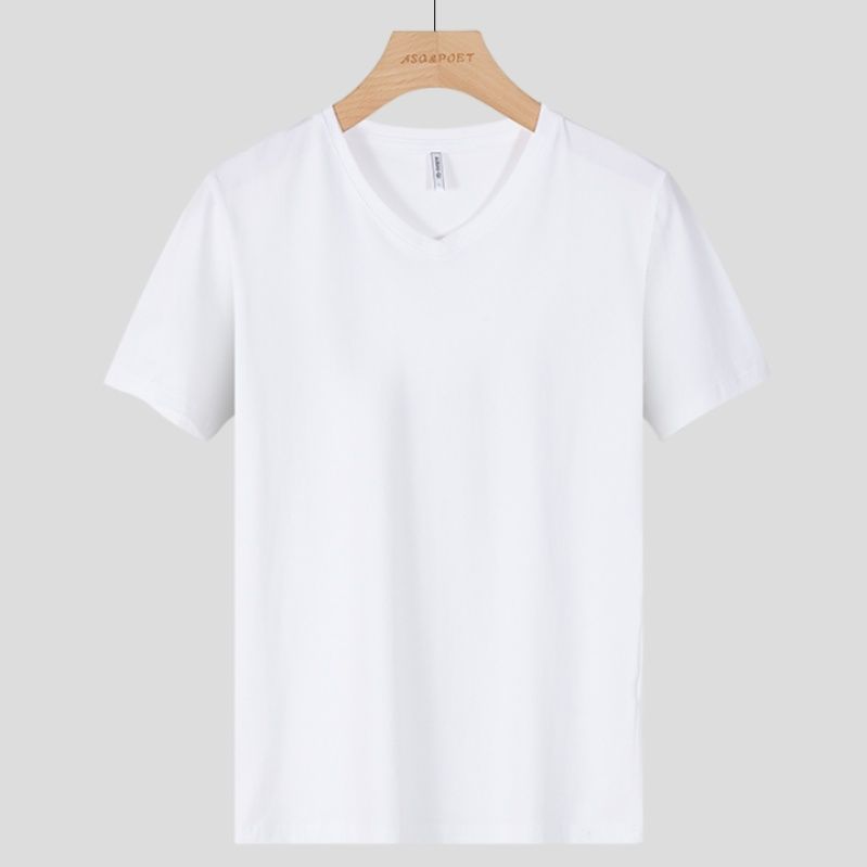 無地 Tシャツ こだわり細部の美感Ｖネック