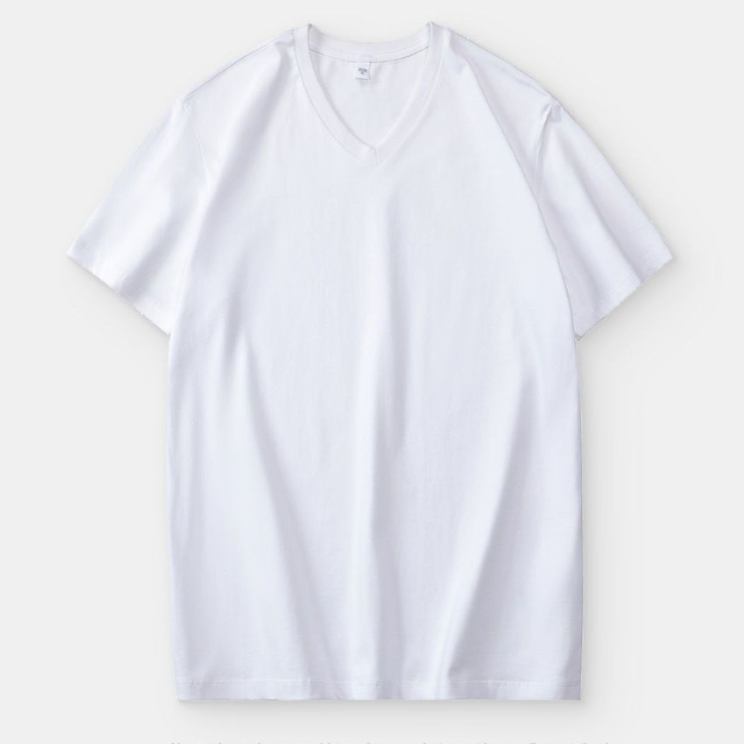 無地 Tシャツ スタンダード優美Vネック半袖シャツ