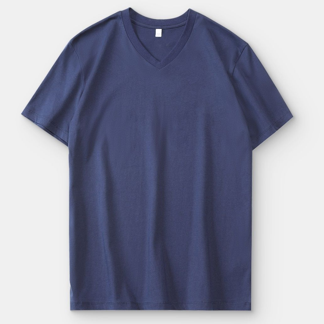 無地 Tシャツ スタンダード優美Vネック半袖シャツ