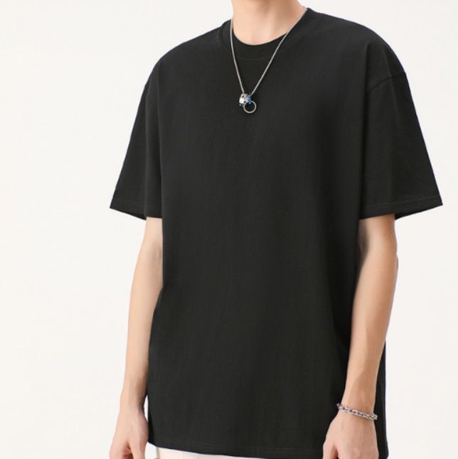 無地 Tシャツ シンプル上質コットン半袖丸首