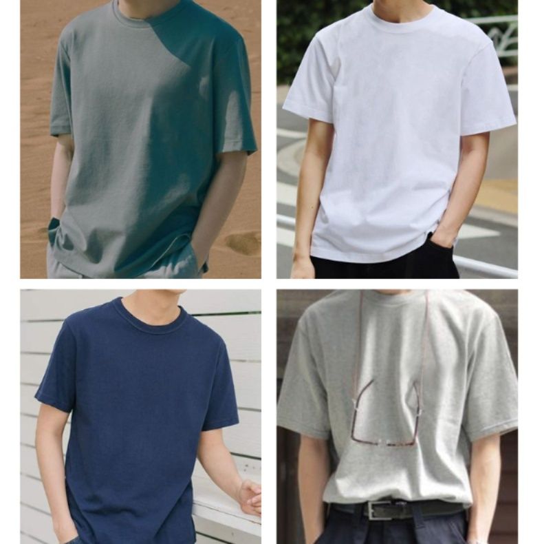 無地 Tシャツ 上質素材の定番クルーネック半袖