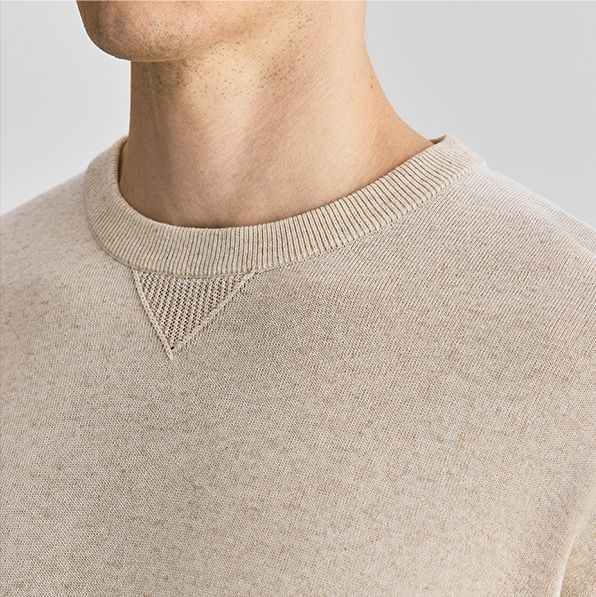 無地 Tシャツ 上質ニット素材 半袖クルーネック