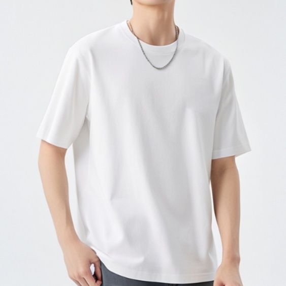 無地 Tシャツ なめらか肌触り 上質クルーネック半袖