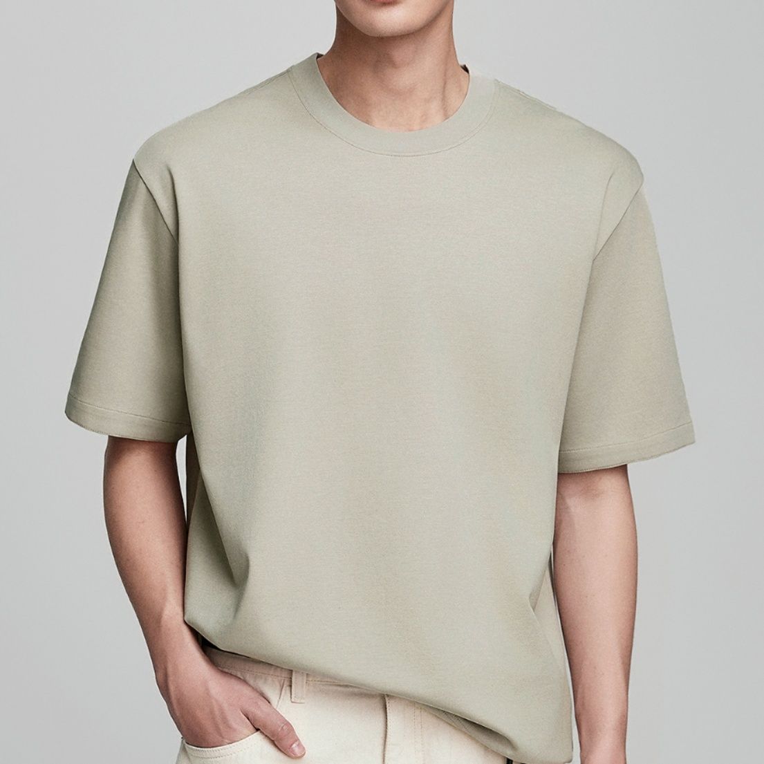 無地 Tシャツ なめらか質感 ゆったり無地Tシャツ