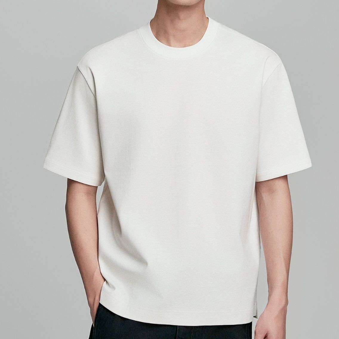 無地 Tシャツ なめらか質感 ゆったり無地Tシャツ