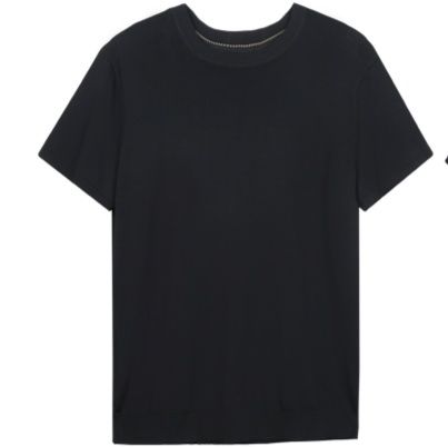 無地 Tシャツ シンプル丸首ストレッチ半袖カットソー