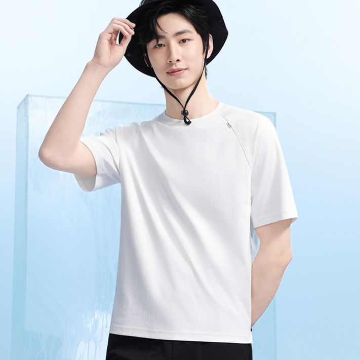 無地 Tシャツ シンプル美シルエット半袖トップス