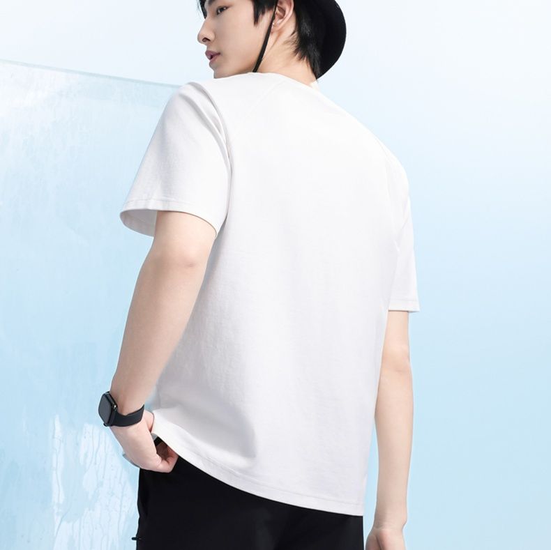 無地 Tシャツ シンプル美シルエット半袖トップス