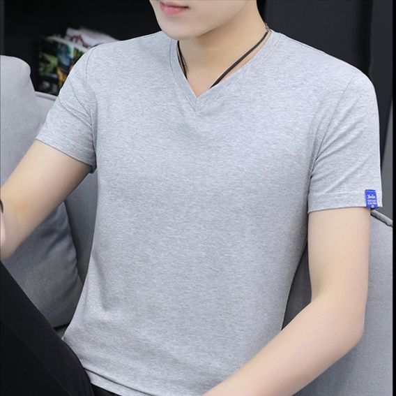 無地 Tシャツ シンプル美シルエット 五分袖無地Tシャツ
