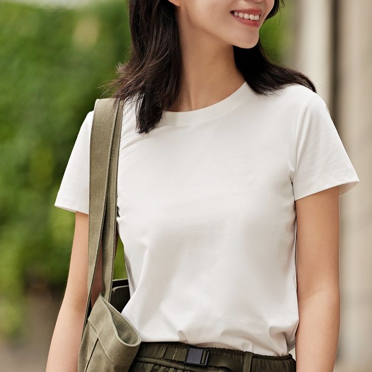 無地 Tシャツ シンプル美人 なめらか肌着