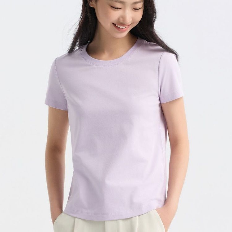 無地 Tシャツ シンプル美人 なめらか肌着