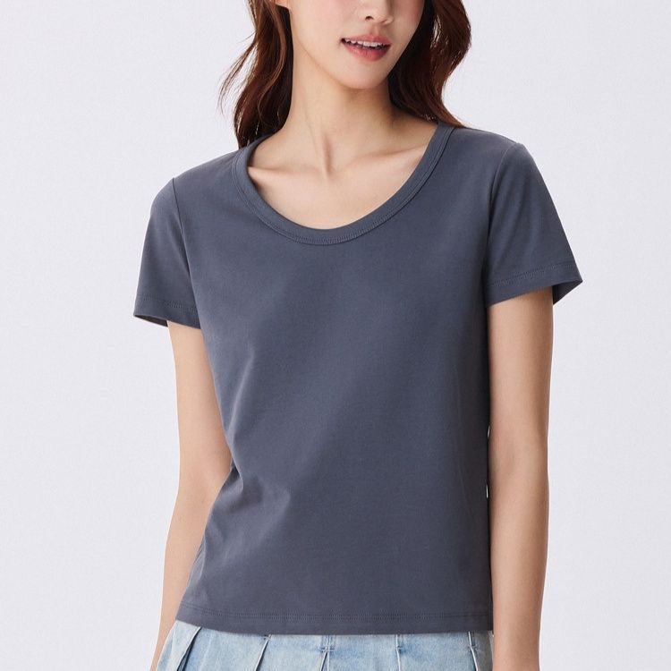 無地 Tシャツ シンプル美人 なめらか肌着