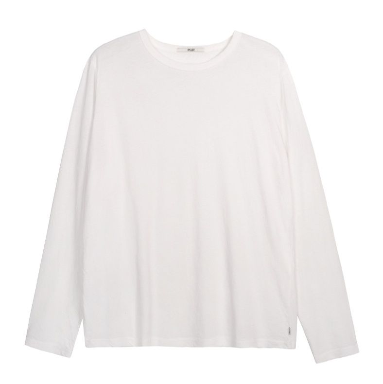 無地 Tシャツ すっきりシルエット 長袖ベーシック