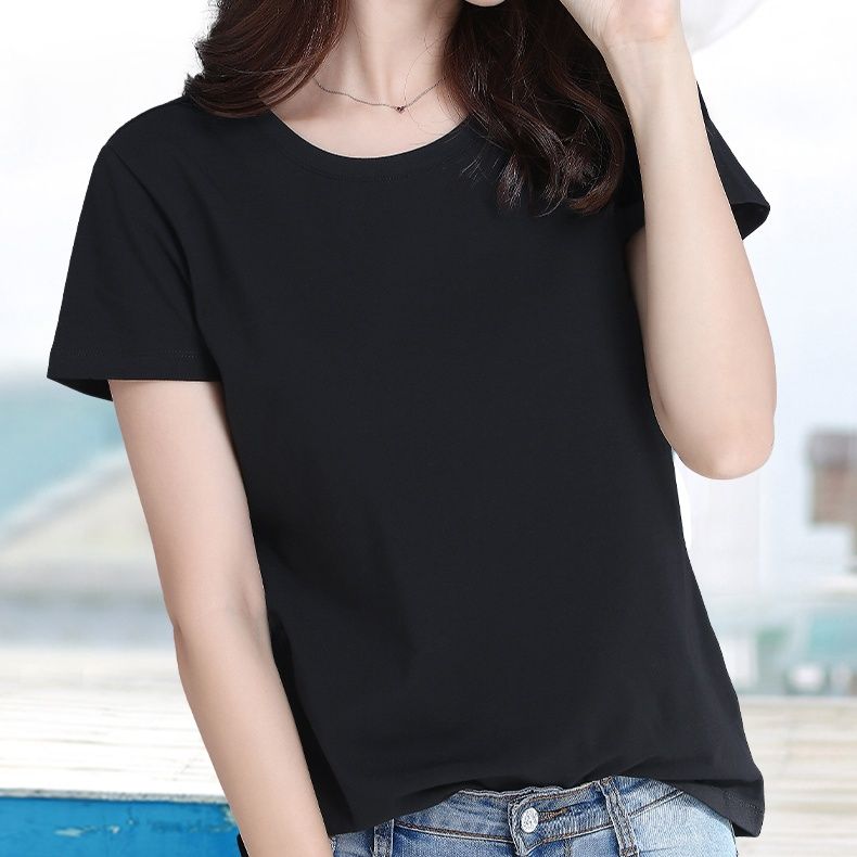 無地 Tシャツ 上質素材の定番丸首半袖Tシャツ