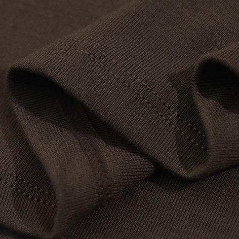 無地 Tシャツ すっきり着こなせるハイネック長袖