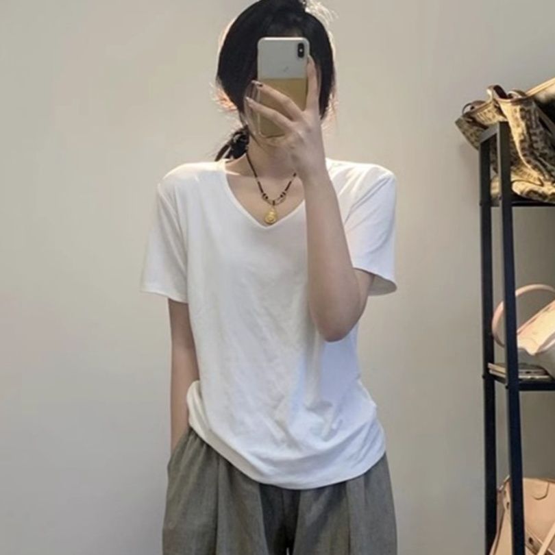 無地 Tシャツ シンプル美ライン 柔らか素材Tシャツ