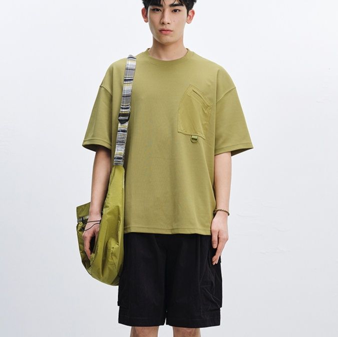 無地 Tシャツ ポケット付き上質コットン半袖Ｔシャツ